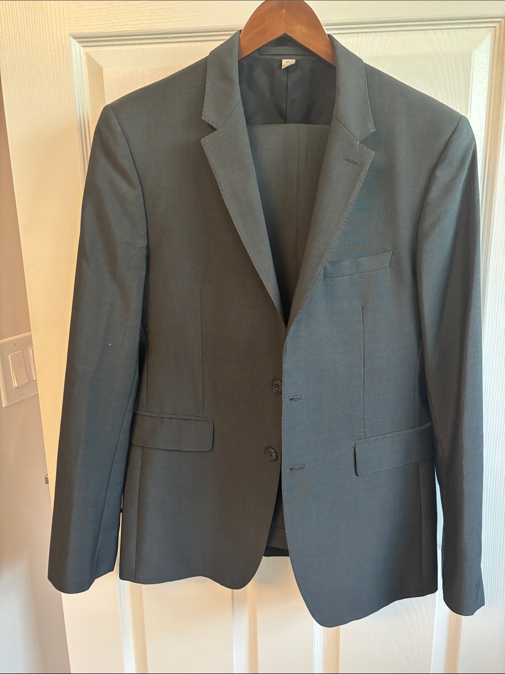 Burberry Men's Charcoal Gray Two-Button Wool Suit. - Picture 2 of 8